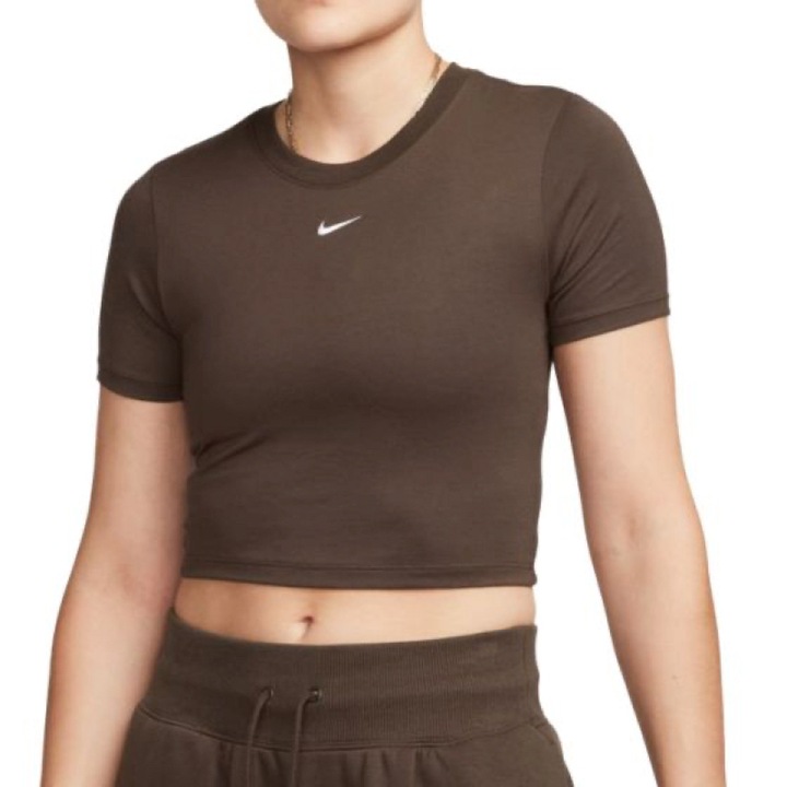 Tricou Nike W NSW TEE ESSNTL SLIM CRP LBR, FB2873-237, Femei, Maro, Maro