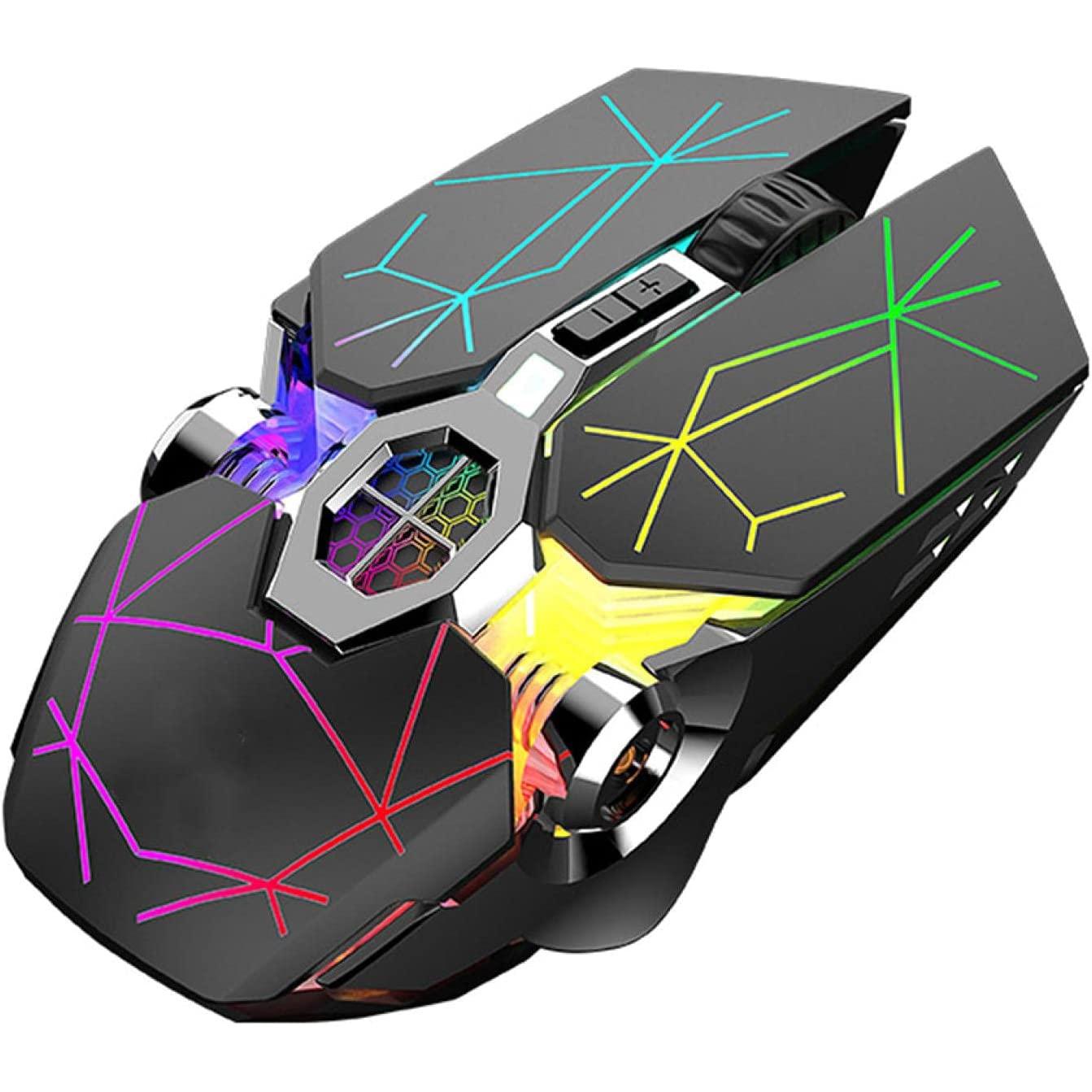 Mouse wireless ergonomic, 2400 DPI, design silentios, LED, pentru ...