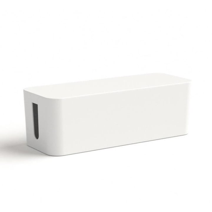 Cutie de depozitare pentru cabluri, organizator priza, extensie birou, protectie, alb
