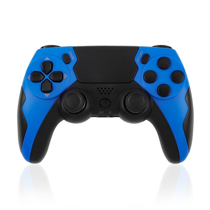 Vezeték nélküli gamepad kontroller, Playstation 4 kompatibilis, Dual Shock, kék