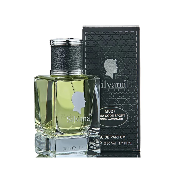 Apa de Parfum Silvana, Aroma Code Sport, M827, Barbati, 50 ml