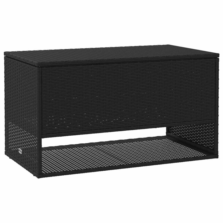 vidaXL fekete polyrattan kültéri párna doboz 100x55x55,5 cm 4104141