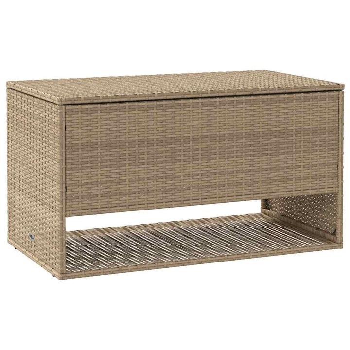 vidaXL bézs polyrattan kültéri párna doboz 100x55x55,5 cm 4104144