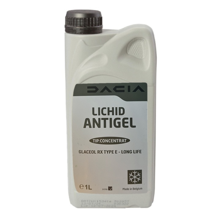 Antigel Albastru Dacia Glaceol RX Tip E LONGLIFE-37 Grade, 1 litru