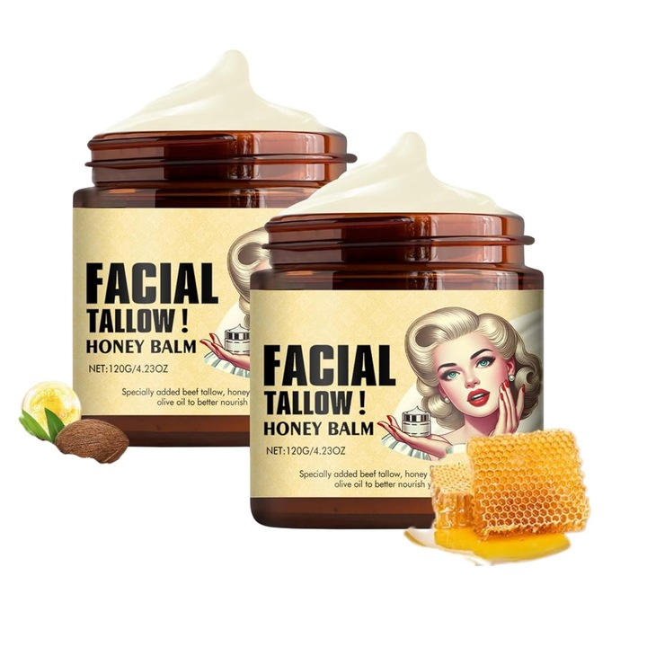 Arckrém, Facial Tallow and Honey Balm, 2db, 120g