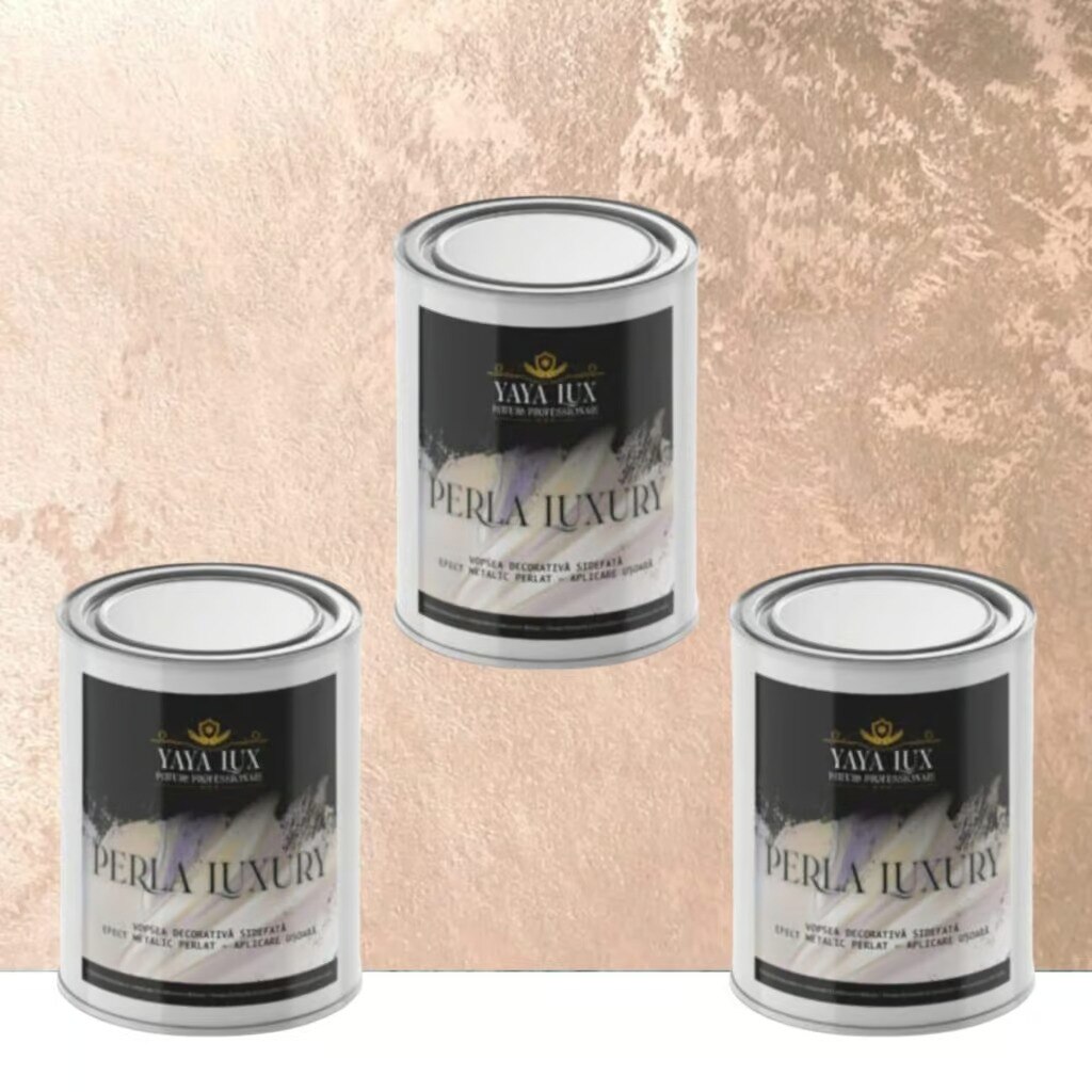 Color Roz Prafuit Pachet 2 + 1, Vopsea Decorativa de Lux, Perla Luxury Roz Prafuit 2 X 0 ...