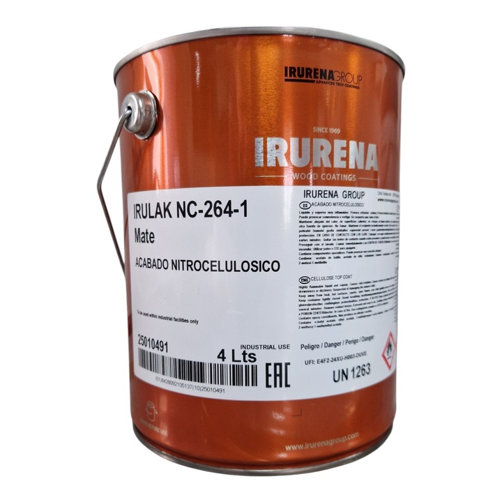 Lac nitroceluloza, NC 264-1, Irurena, mat, 4 lt