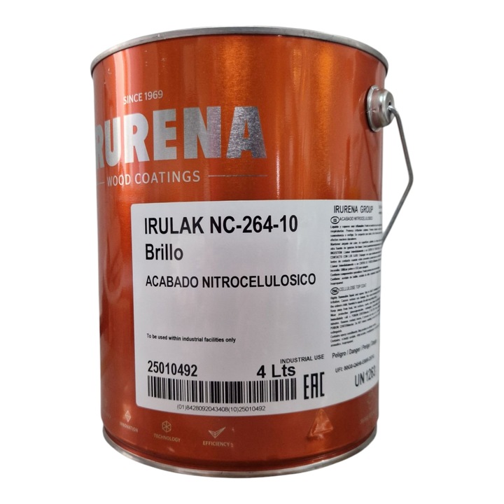 Lac nitroceluloza, NC 264-10, Irurena, lucios, 4 lt