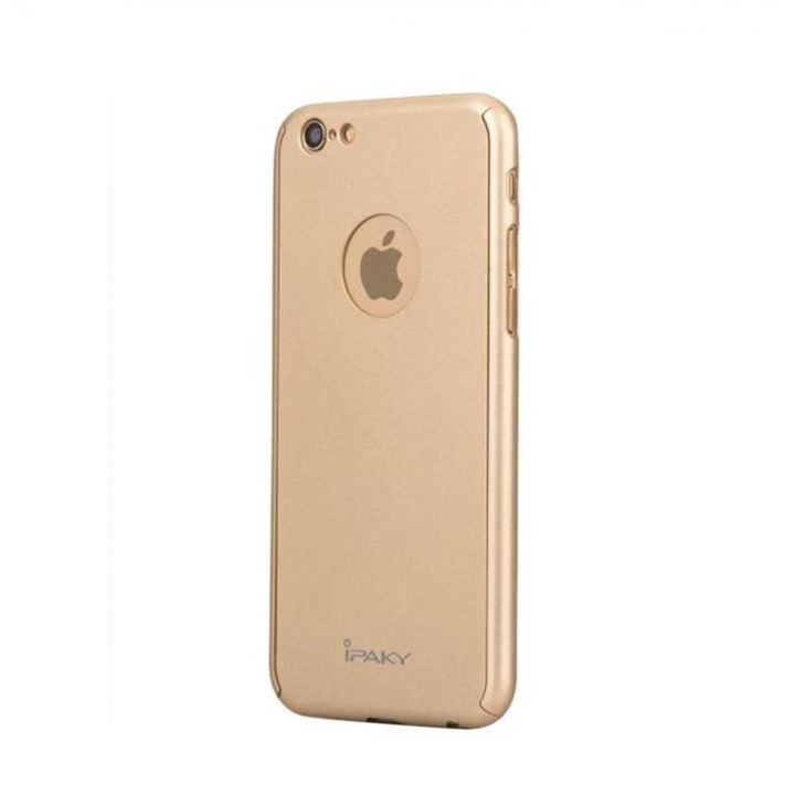 360º iPaky калъф за iPhone 6 PLUS/6S PLUS (защита отпред) с включено защитно фолио - злато