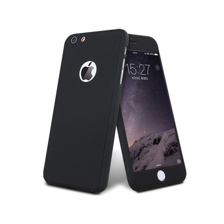 Калъф iPaky за Apple iPhone 6 Plus/6S Plus Full Cover 360 + стъклено фолио, черен