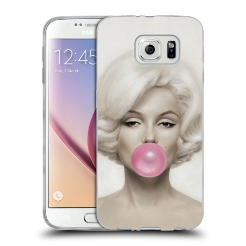 Husa Samsung Galaxy S7 G930 Silicon Gel Tpu Model Marilyn Monroe Bubble Gum