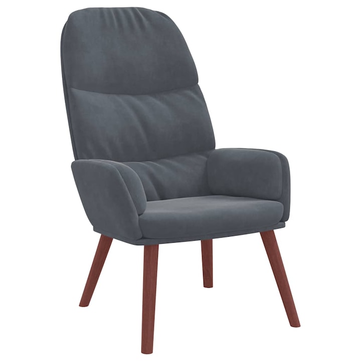 vidaXL sötétszürke bársony pihenőszék 4102611