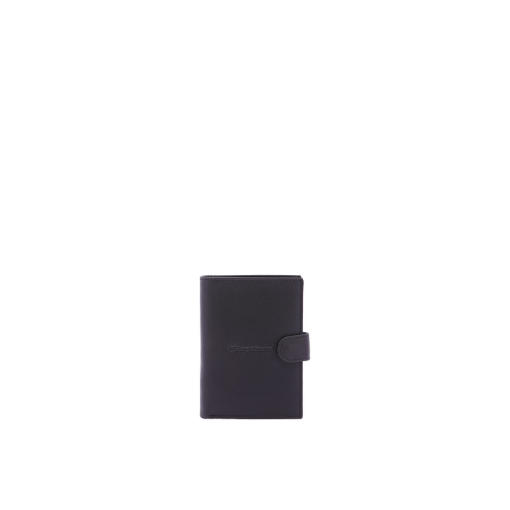 Sergio Tacchini, Portofel de piele cu capse, Negru