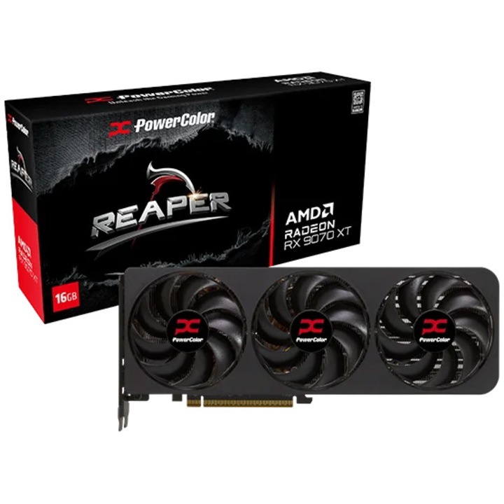 Графична карта POWERCOLOR Reaper AMD RADEON™ RX 9070 XT, 16 GB GDDR6, 256 бита