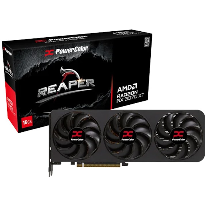 Графична карта POWERCOLOR Reaper AMD RADEON™ RX 9070 XT, 16 GB GDDR6, 256 бита