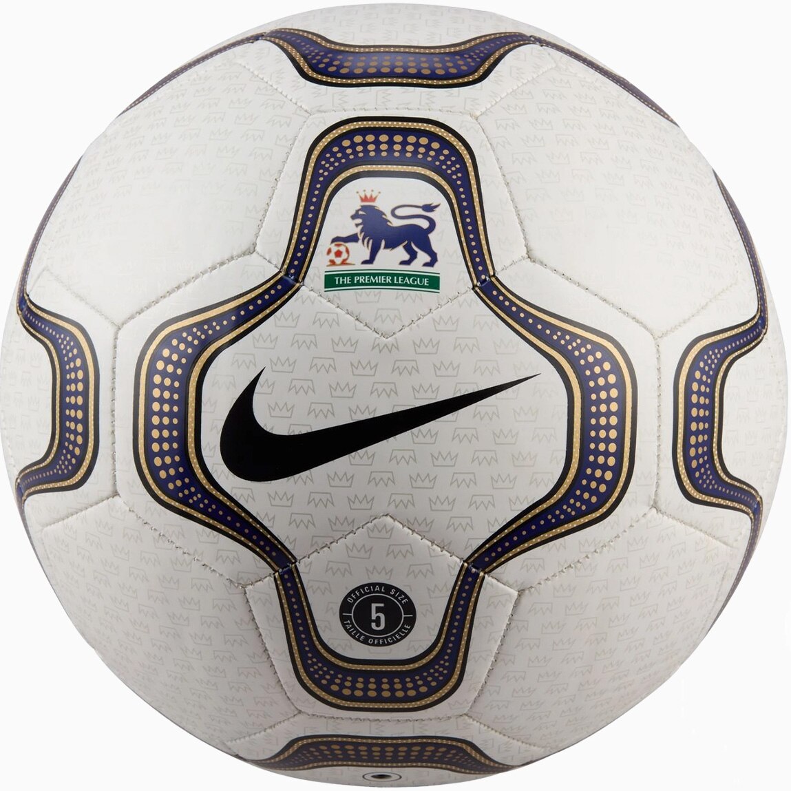 Minge fotbal Nike Premier League Heritage Geo Merlin, marimea 5, alb