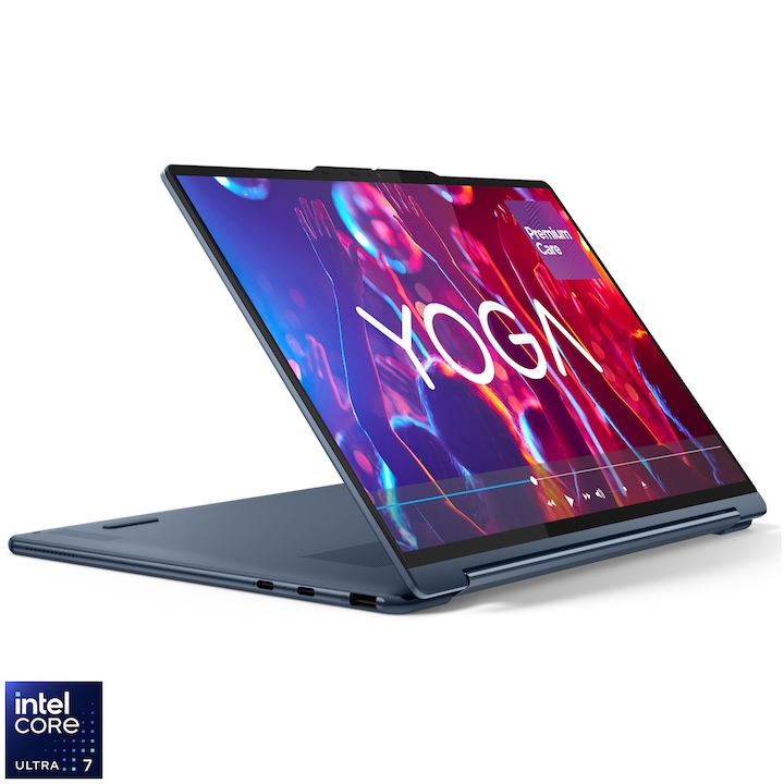 Lenovo Yoga 9 2 az 1-ben 14ILL10 laptop Intel® Core™ Ultra 7 258 V processzorral akár 4,8 GHz-ig, 14 hüvelykes 2,8K WQXGA+, OLED, 120 Hz, Touch, 32 GB LPDDR5x RAM, 1 TB SSD, Premium Car Coy-1phi, Windows® Homemic, Intel® Arc ™s-1phi