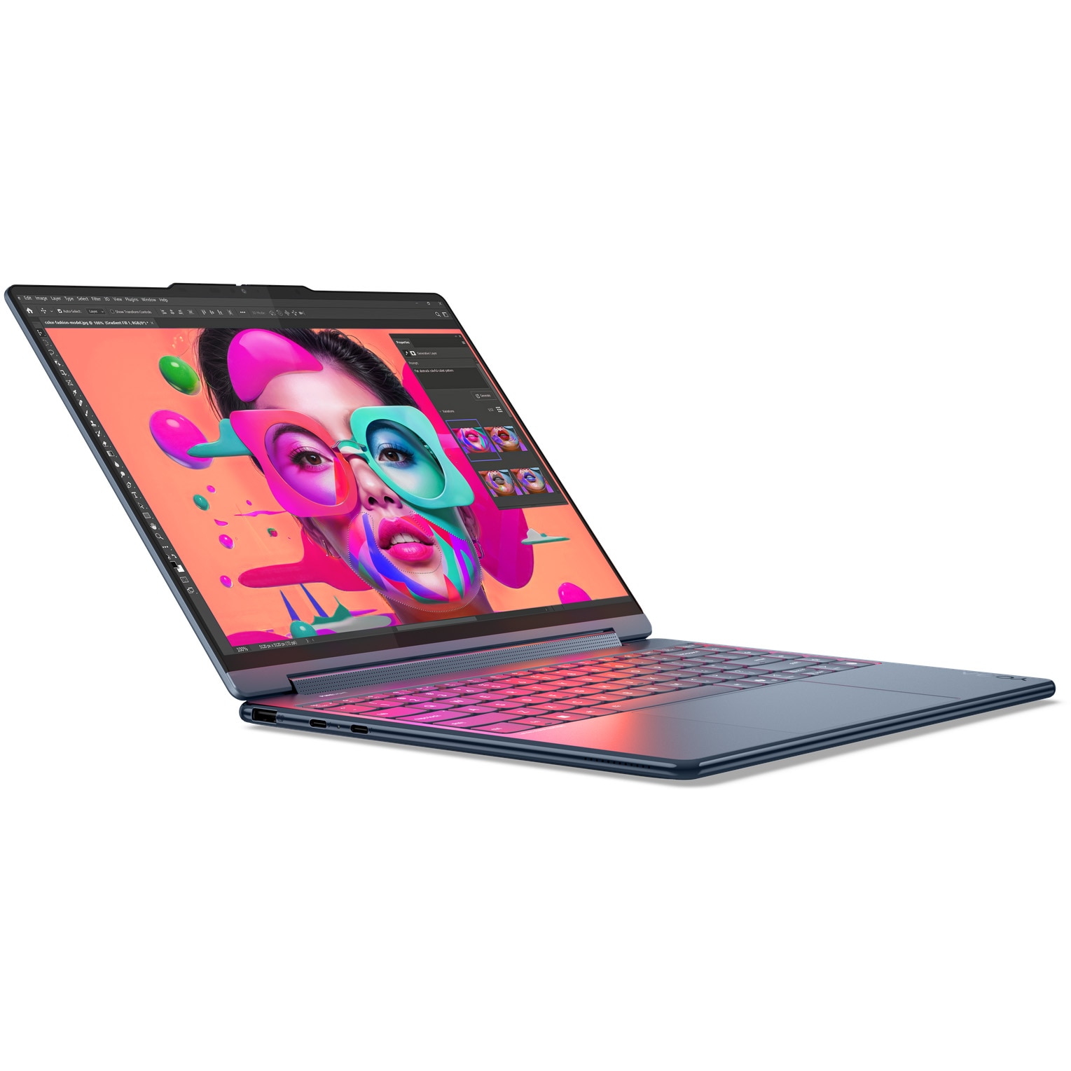 Laptop Lenovo Yoga 9 2-in-1 14ILL10 cu procesor Intel® Core™ Ultra 7 258V pana la 4.8GHz, 14" 2.8K WQXGA+ , OLED, 120Hz, Touch, 32GB LPDDR5x RAM, 1TB SSD, Intel® Arc™ Graphics, Windows® 11 Home, Cosmic Blue, 3y on-site Premium Care
