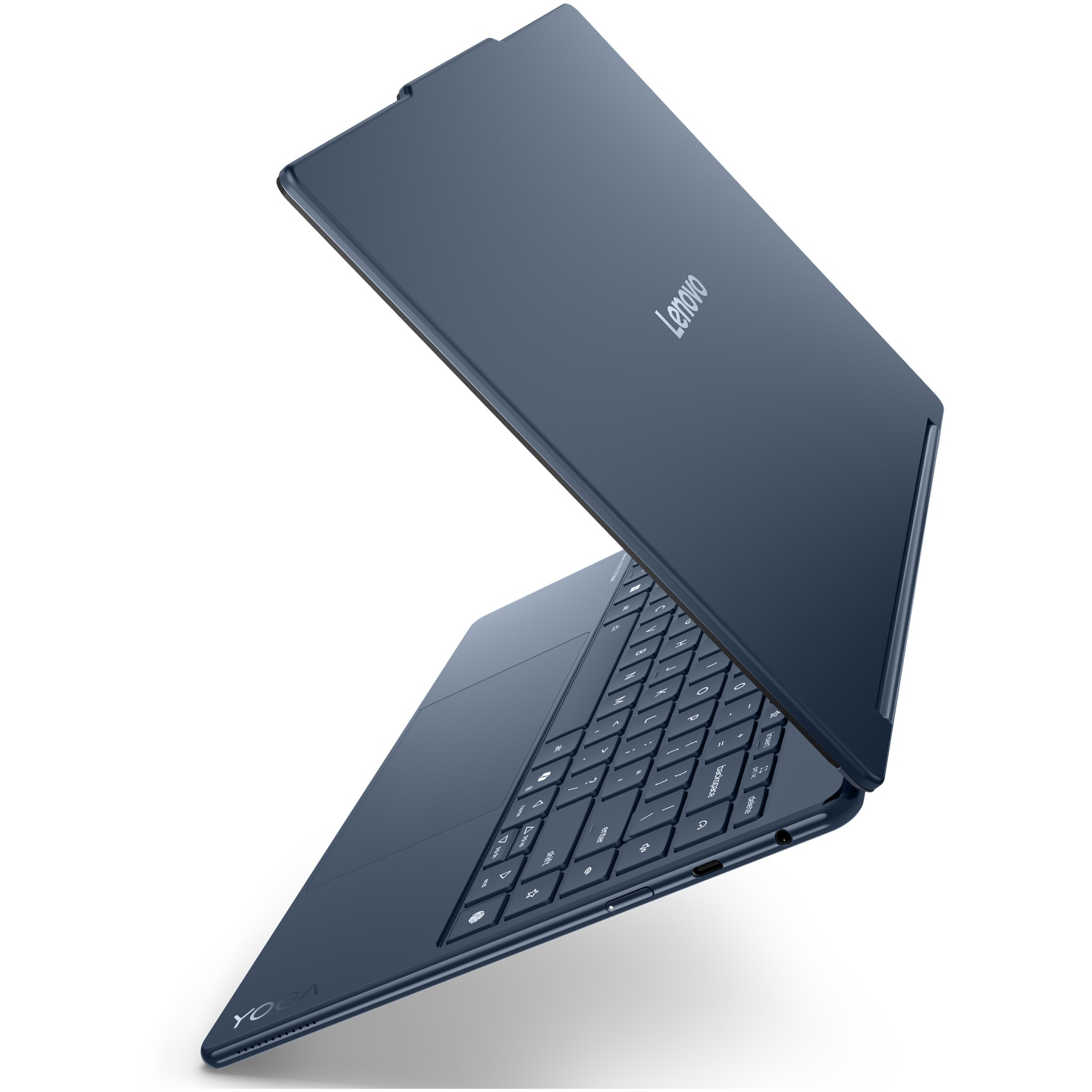 Laptop Lenovo Yoga 9 2-in-1 14ILL10 cu procesor Intel® Core™ Ultra 7 258V pana la 4.8GHz, 14" 2.8K WQXGA+ , OLED, 120Hz, Touch, 32GB LPDDR5x RAM, 1TB SSD, Intel® Arc™ Graphics, Windows® 11 Home, Cosmic Blue, 3y on-site Premium Care