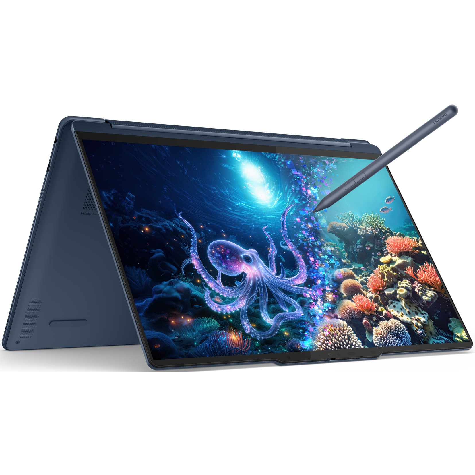 Laptop Lenovo Yoga 9 2-in-1 14ILL10 cu procesor Intel® Core™ Ultra 7 258V pana la 4.8GHz, 14" 2.8K WQXGA+ , OLED, 120Hz, Touch, 32GB LPDDR5x RAM, 1TB SSD, Intel® Arc™ Graphics, Windows® 11 Home, Cosmic Blue, 3y on-site Premium Care
