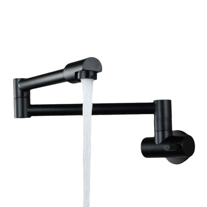 Санитарен смесител за готварска печка, от неръждаема стомана, с две дръжки, стенен монтаж, устойчив на корозия