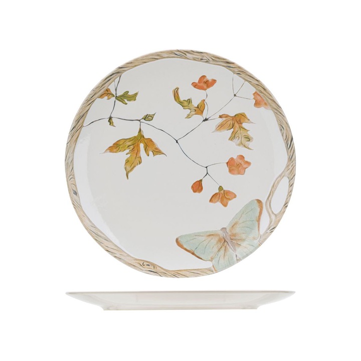 Оранжева керамична чиния Ø26 см Farfalla Cosy&Trendy
