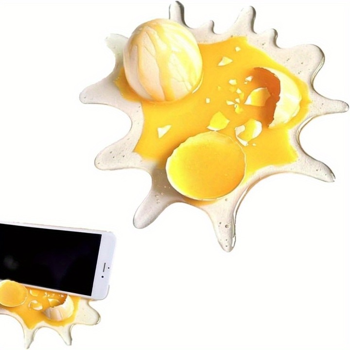 Troll Állvány "Törött tojás" Szórakoztató paródia kiegészítő + Gyors összeszerelés asztalra/székekre, Tartós anyag, Szabadon álló asztali állvány