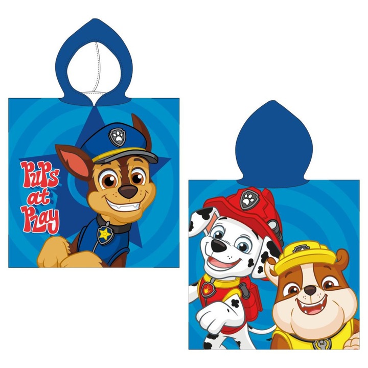 Плажна кърпа Paw Patrol пончо 50x115 см (Fast Dry)