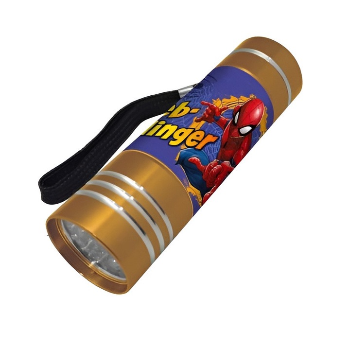 Светодиодно фенерче Spiderman Gold 9 см