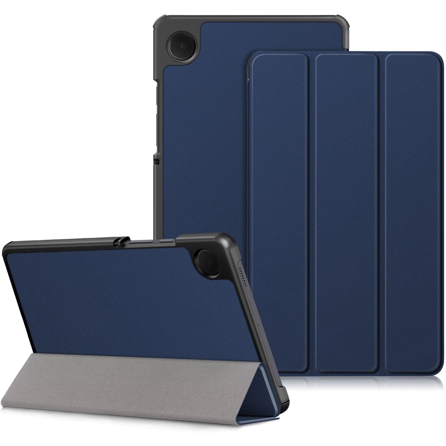 Husa tableta, Lecheng®, Functie sleep/wake-up, Compatibil cu Samsung Tab A9 8.7", TPU Smart Cover, Albastru inchis