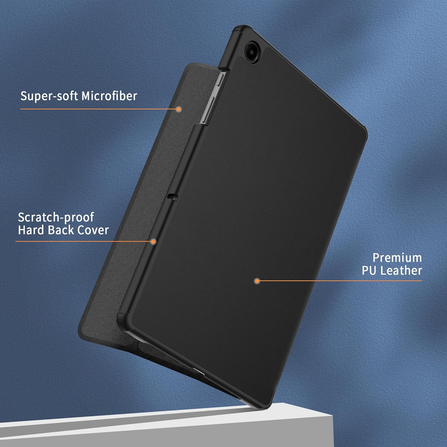 Husa tableta, Lecheng®, Functie sleep/wake-up, Compatibil cu Samsung Tab A9 Plus/A9+ 2023, 11'', TPU Smart Cover, Negru