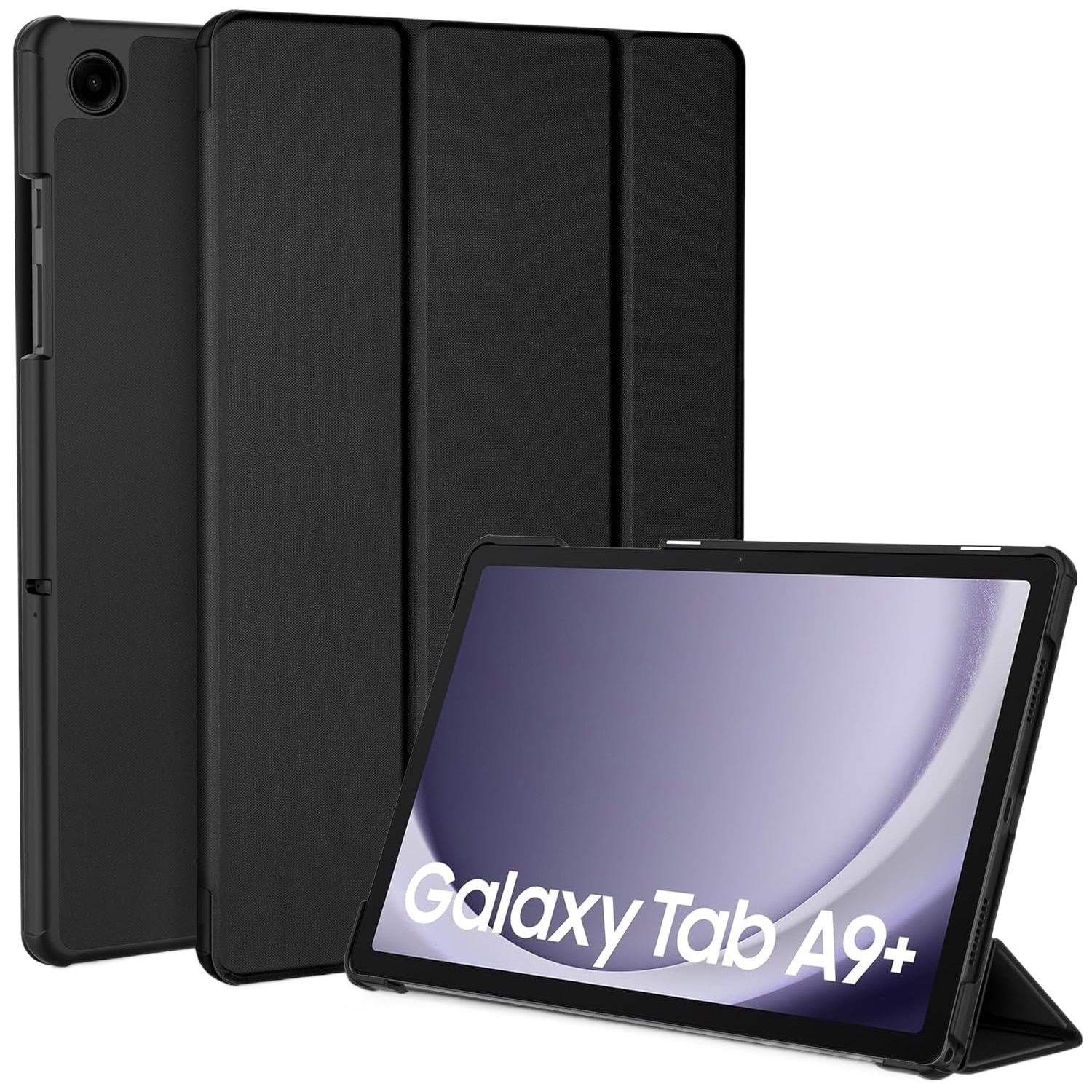 Husa tableta, Lecheng®, Functie sleep/wake-up, Compatibil cu Samsung Tab A9 Plus/A9+ 2023, 11'', TPU Smart Cover, Negru