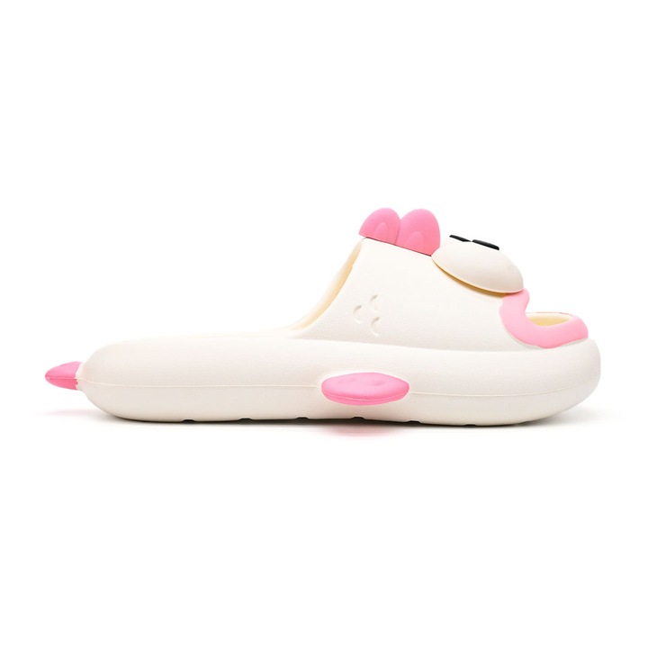 Papuci de Dama, Cu desene animate de pesti cu ochi mari si draguti, Din Spuma, PD1036, Alb, 40-41