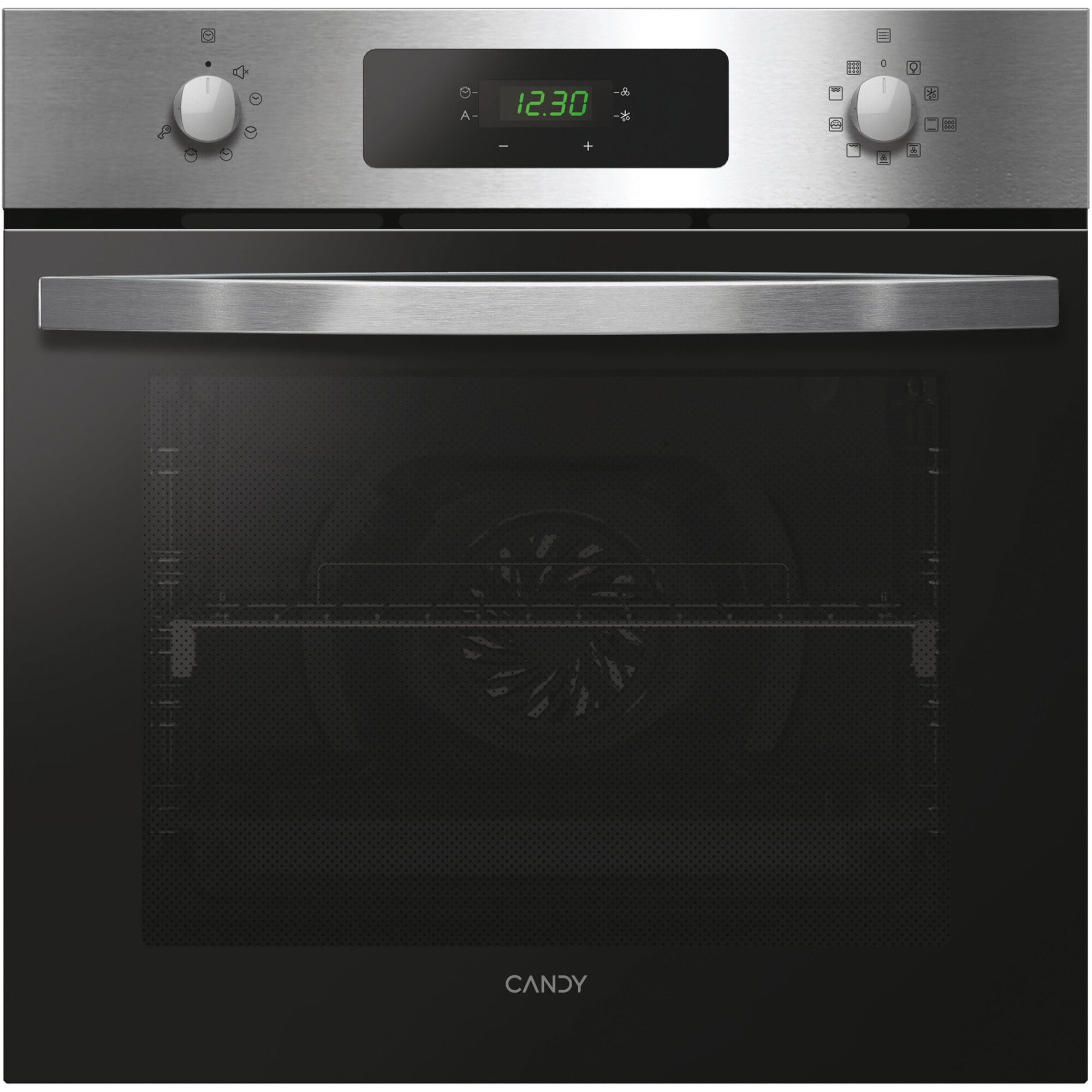 Cuptor incorporabil Candy FIDCP X696 , Electric, 70 l, Autocuratare pirolitica, Gril, Timer electronic, Clasa A, Inox