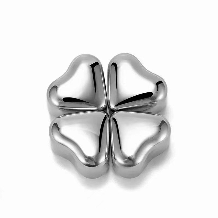 6 darabos jégkockaforma készlet, rozsdamentes acél, újrafelhasználható, csipesszel, tárolódobozzal