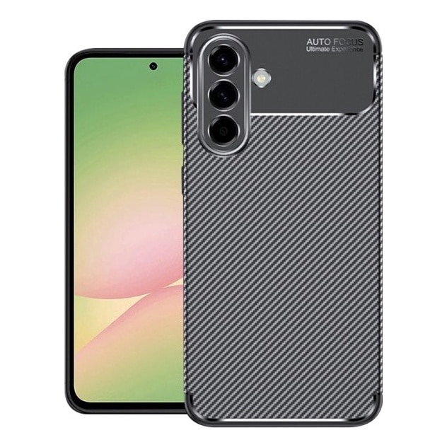 Husa Spate Upzz® Rugged Carbon Compatibila Cu Samsung Galaxy A56 5g, Protectie Sporita, Aspect Premium, Silicon, Negru
