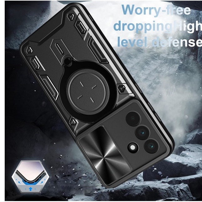 Husa Spate Upzz® CamGuard Pro Compatibila Cu Samsung Galaxy A56 5G, Super Protectie - Black