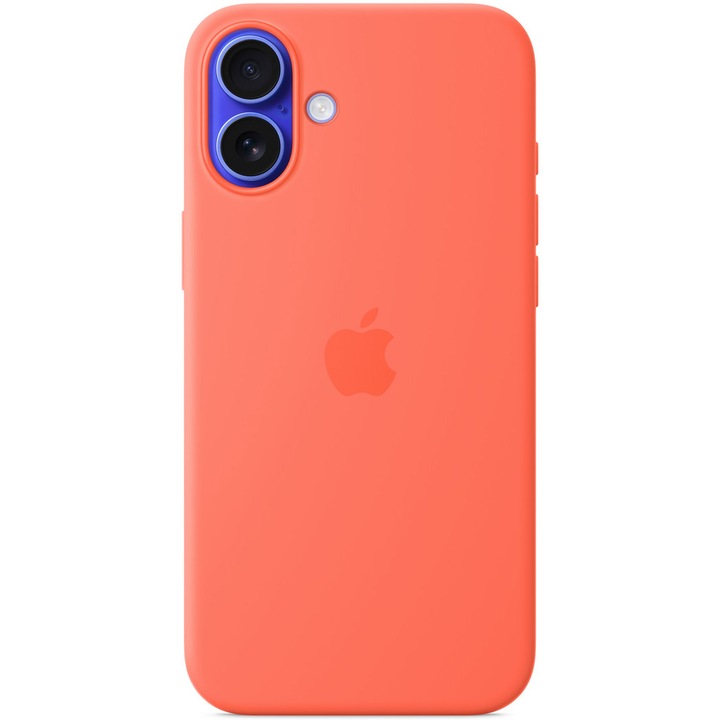 Husa de protectie Apple Silicone Case with MagSafe pentru iPhone 16 Plus, Tangerine