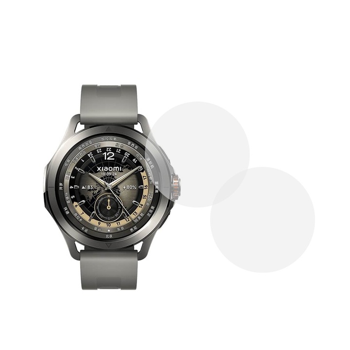 Комплект от 2 фолиа, съвместими с Xiaomi Watch S4 Sport, Commando Shield Full Glue, Възобновяем хидрогел силикон, Anti-shock и против счупване, SlimLine NanoShield, Transparent