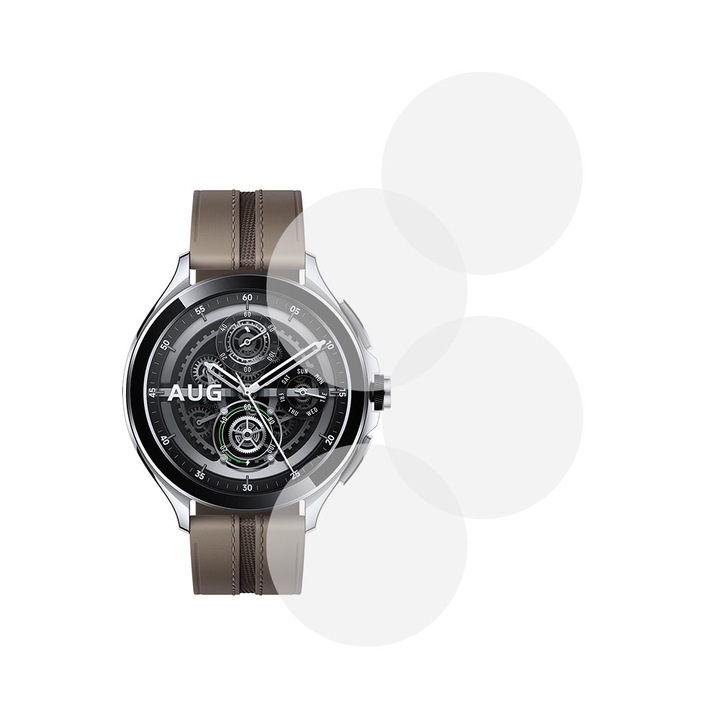 Комплект от 4 фолиа, съвместими с Xiaomi Redmi Watch 2 Pro, Commando Shield Full Glue, Възобновяем хидрогел силикон, Anti-shock и против счупване, SlimLine NanoShield, Transparent