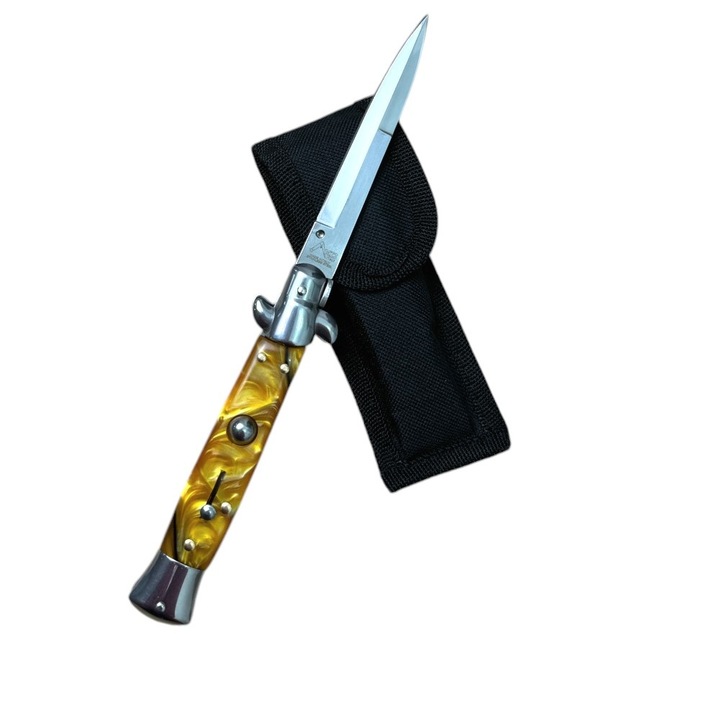 Briceag stiletto KAVI ONE AK026, lama 9.5 cm, design ergonomic, tip blocare Bolster Lock