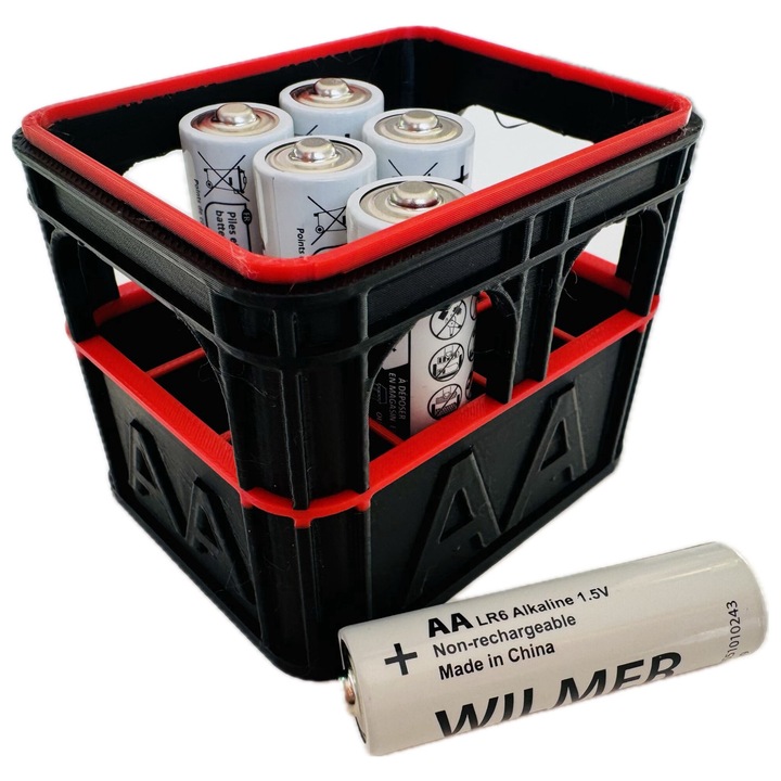 Organizator Baterii AA - Negru