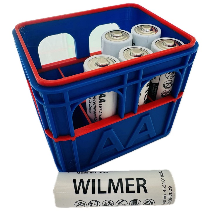 Organizator Baterii AA - Albastru