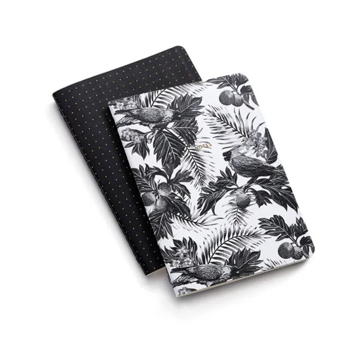 Set din 2 caiete legate Miquelrius Black and White