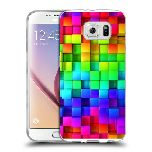 Husa Samsung Galaxy S7 G930 Silicon Gel Tpu Model Colorful Cubes