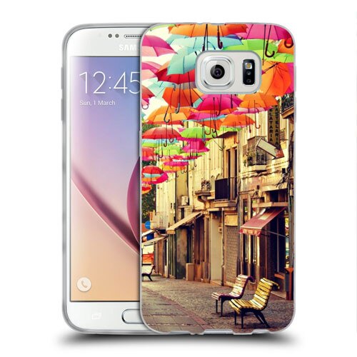 Husa Samsung Galaxy S7 G930 Silicon Gel Tpu Model Vintage Umbrella
