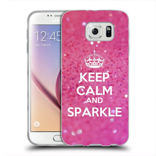Husa Samsung Galaxy S7 G930 Silicon Gel Tpu Model Keep Calm Sparkle