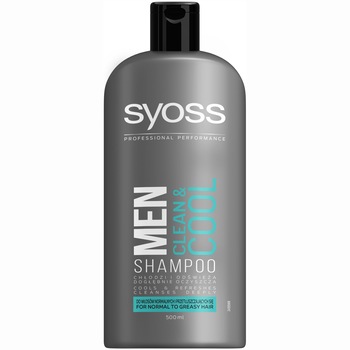 Sampon Syoss Men Clean & Cool pentru par normal spre gras, 500 ml Sampon Syoss Men Clean & Cool pentru par normal spre gras, 500 ml