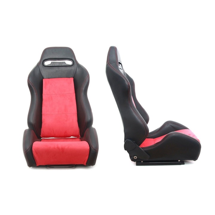 Sport ülés R-Look fekete bőr - Piros