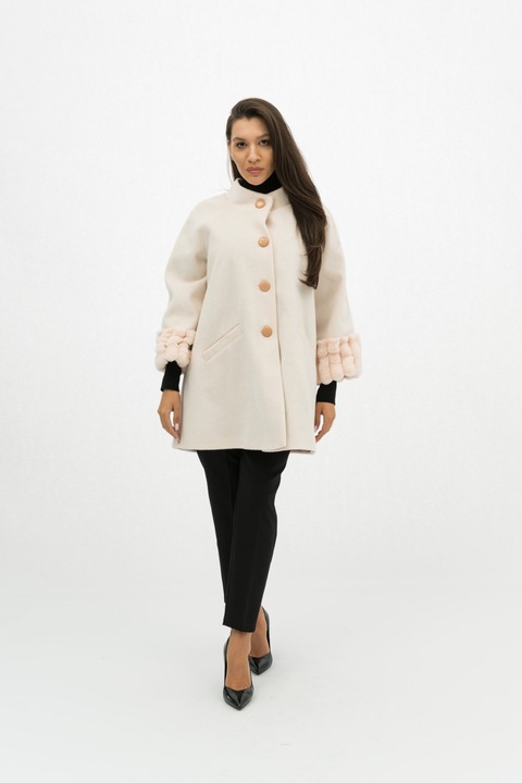 Palton Crem Elegant Victoria - L(40)